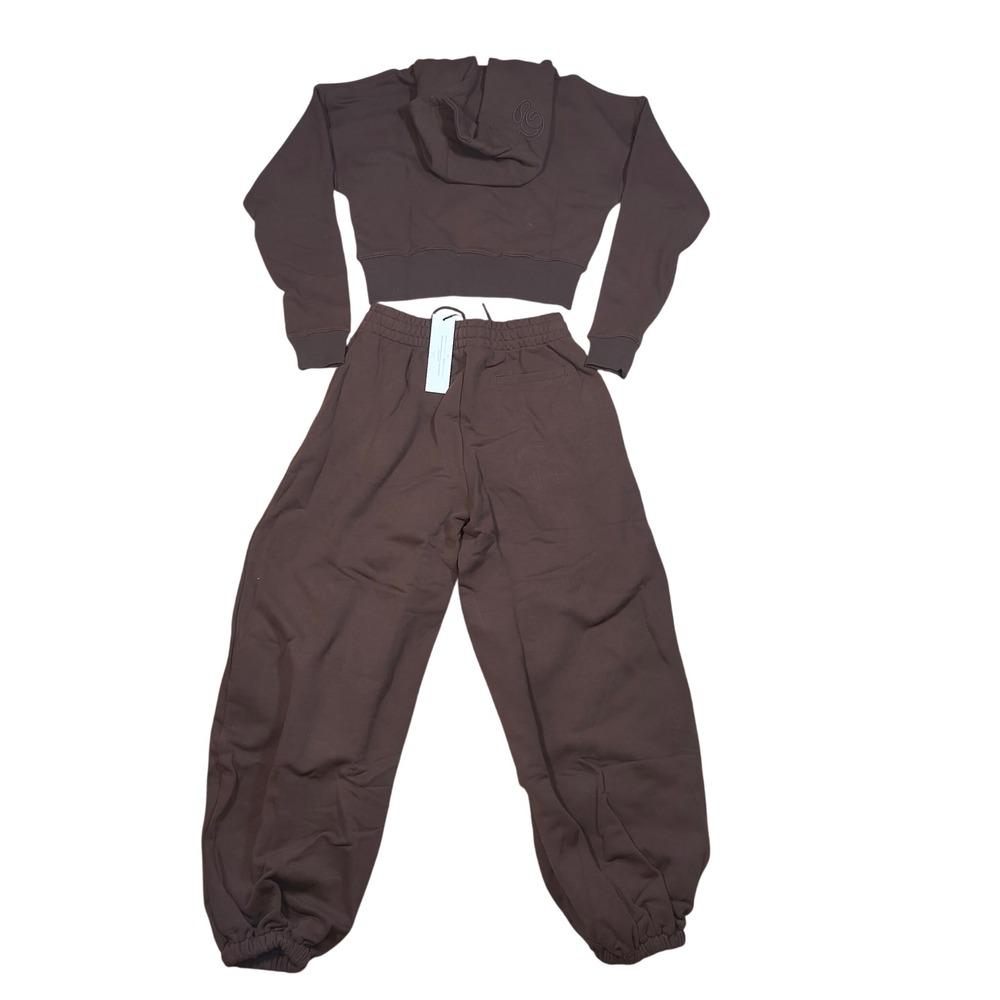 Kai Collective Espresso Matching Set Hoodie Parachute Sweatpants Medium NWT - Picture 4 of 16